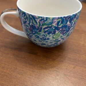 Lilly Pulitzer Blue Purple Green Floral coffee tea Mug